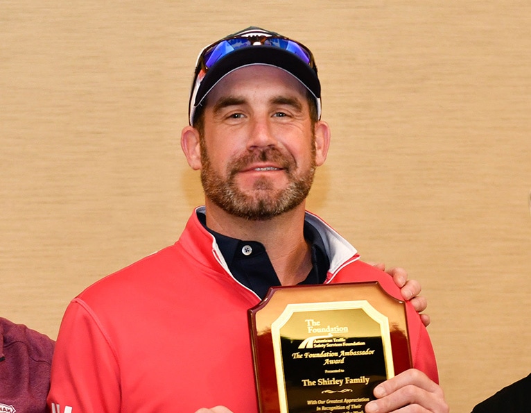 Man receiving award