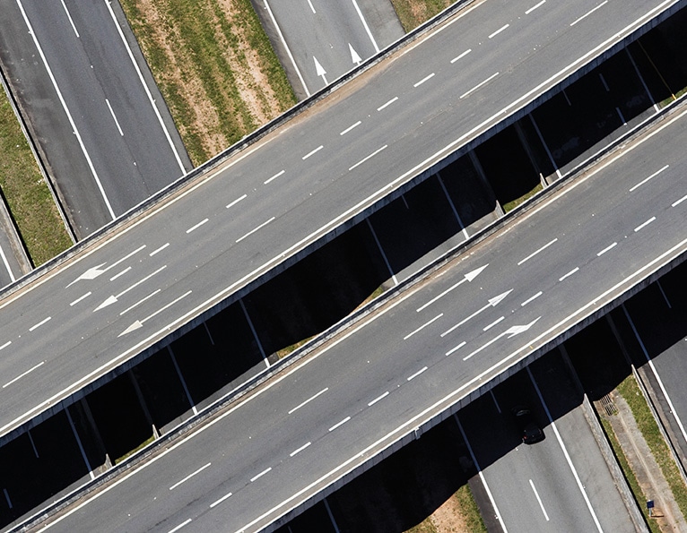 Highway overhead view