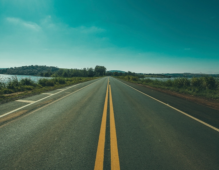 Two lane road