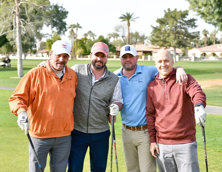 Golfers foursome