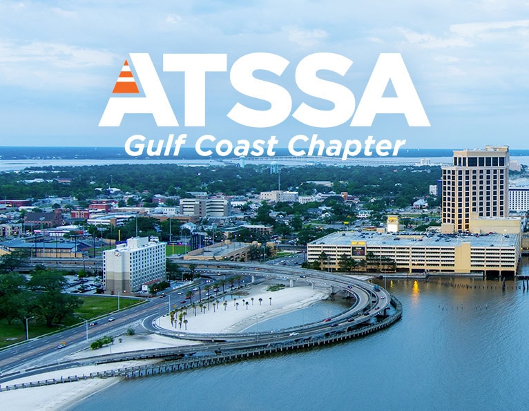 Gulf Coast Chapter logo on roadway