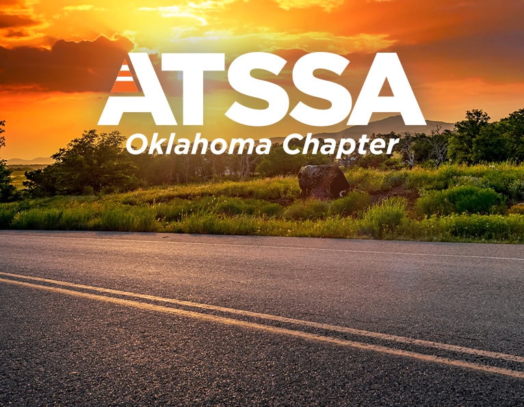 Oklahoma Chapter logo on roadway