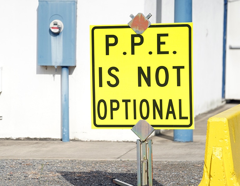 PPE sign