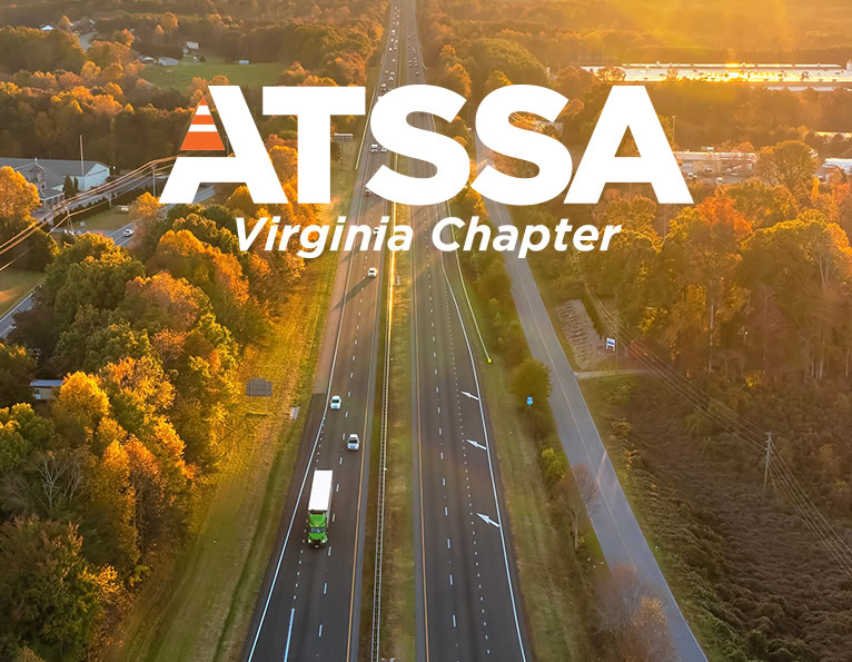 Virginia Chapter logo on roadway